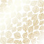 Аркуш одностороннього паперу з фольгуванням Golden Delicate Leaves White, 30,5 см х 30,5 см