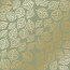 Аркуш одностороннього паперу з фольгуванням Golden Delicate Leaves Olive, 30,5 см х 30,5 см