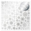 Лист кальки (веллум) с серебряным узором Silver Snowflakes, 30,5 см х 30,5 см (Снежинки)