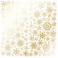 Лист односторонней бумаги с фольгированием Golden Snowflakes White, 30,5 см х 30,5 см