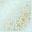 Лист односторонней бумаги с фольгированием Golden Snowflakes Blue, 30,5 см х 30,5 см