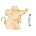Заготівля для брошки №089 Мишка з сиром