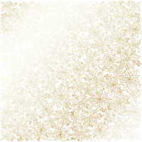 Лист односторонней бумаги с фольгированием Golden Poinsettia White, 30,5 см х 30,5 см