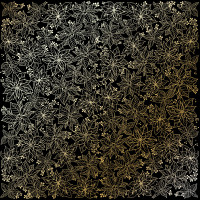 Аркуш одностороннього паперу з фольгуванням Golden Poinsettia Black, 30,5 см х 30,5 см
