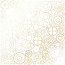 Аркуш одностороннього паперу з фольгуванням Golden Gears White, 30,5 см х 30,5 см