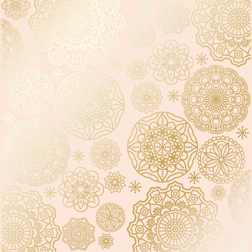 Лист односторонней бумаги с фольгированием Golden Napkins Beige, 30,5 см х 30,5 см