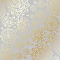Лист односторонней бумаги с фольгированием Golden Napkins Gray, 30,5 см х 30,5 см