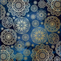 Лист односторонней бумаги с фольгированием Golden Napkins Night garden, 30,5 см х 30,5 см