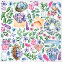 Лист с картинками для вырезания Colorful spring 30,5х30,5 см