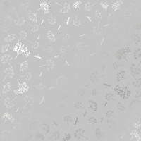 Аркуш одностороннього паперу зі срібним тисненням Silver Dill Gray, 30,5 см х 30,5 см