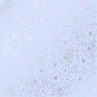 Лист односторонней бумаги с серебряным тиснением Silver Pion Purple, 30,5 см х 30,5 см
