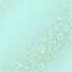 Лист односторонней бумаги с фольгированием Golden Clocks Turquoise, 30,5 см х 30,5 см