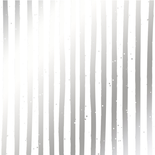 Лист односторонней бумаги с серебряным тиснением Silver Stripes White, 30,5 см х 30,5 см
