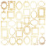 Лист односторонней бумаги с фольгированием Golden Frames White, 30,5 см х 30,5 см