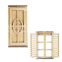 Набір фігурок 3D для оздоблення лялькових будиночків і шедоубоксів Двері, Вікно, №279 Набір фігурок 3D для оздоблення лялькових будиночків і шедоубоксів Двері, Вікно, №279