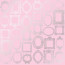 Аркуш одностороннього паперу зі срібним тисненням Silver Frames Light pink, 30,5 см х 30,5 см