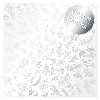 Лист кальки (веллум) с серебряным узором Silver Branches, 30,5 см х 30,5 см (ветви)
