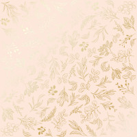 Аркуш одностороннього паперу з фольгуванням Golden Branches Beige, 30,5 см х 30,5 см