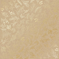 Аркуш одностороннього паперу з фольгуванням Golden Branches Kraft, 30,5 см х 30,5 см
