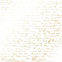 Лист односторонней бумаги с фольгированием Golden Text White, 30,5 см х 30,5 см