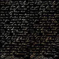 Лист одностороннього паперу з фольгуванням Golden Text Black, 30,5 см х 30,5 см