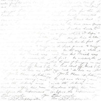 Лист односторонней бумаги с серебряным тиснением Silver Text White, 30,5 см х 30,5 см
