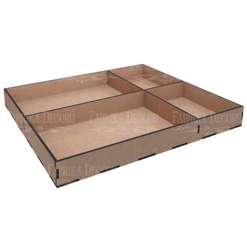 Микс бокс-Органайзер на 4 ячеек, 25х30x3,3 см