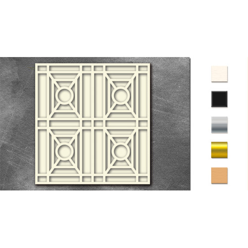 3D-чипборд Двойная дверь с геометрическим узором 10х15 см №576 Серебряный