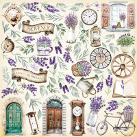 Лист с картинками для вырезания Journey to Provence 30,5х30,5 см