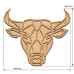 Артборд Голова бика 26х30 см