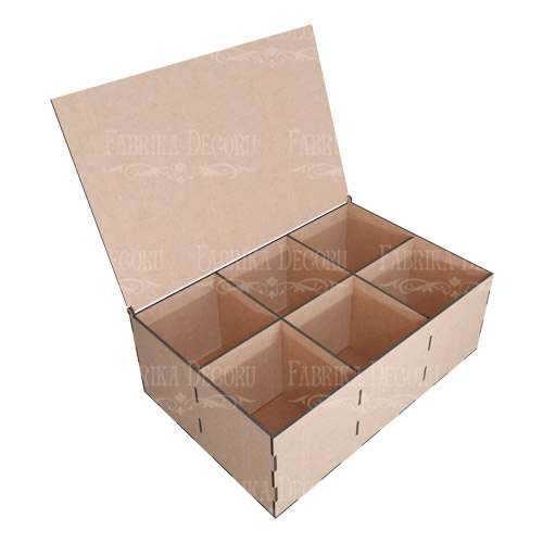 Коробка подарочная с 6 ячейками, Крышка откидная, №287
