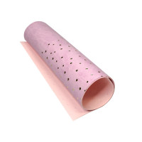 Отрез кожзама с тиснением золотой фольгой Golden Maxi Drops Flamingo, 50х25 см