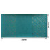 Отрез кожзама с тиснением золотой фольгой Golden Stars Turquoise, 50х25 см