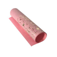 Відріз шкірзаму з тисненням золотою фольгою Golden Pion Rose vintaget, 50х25 см