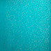 Отрез кожзама с тиснением золотой фольгой Golden Mini Drops Turquoise, 50х25 см