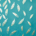 Отрез кожзама с тиснением золотой фольгой Golden Feather Turquoise, 50х25 см