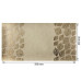 Отрез кожзама с тиснением золотой фольгой Golden Leaves Beige, 50х25 см