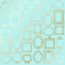 Лист односторонней бумаги с фольгированием Golden Frames Turquoise, 30,5 см х 30,5 см