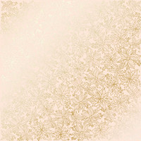 Лист односторонней бумаги с фольгированием Golden Poinsettia Beige, 30,5 см х 30,5 см