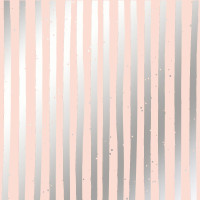 Лист односторонней бумаги с серебряным тиснением Silver Stripes Peach, 30,5 см х 30,5 см