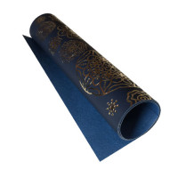 Отрез кожзама с тиснением золотой фольгой Golden Napkins Dark blue, 50х25 см