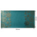 Отрез кожзама с тиснением золотой фольгой Golden Napkins Turquoise, 50х25 см