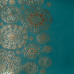 Отрез кожзама с тиснением золотой фольгой Golden Napkins Turquoise, 50х25 см