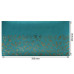 Відріз шкірзаму з тисненням золотою фольгою Golden Branches Turquoise, 50х25 см