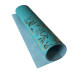 Відріз шкірзаму з тисненням золотою фольгою Golden Branches Turquoise, 50х25 см