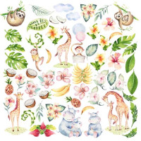 Лист з картинками для вирізання Safari for kids 30,5х30,5 см