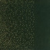 Відріз шкірзаму з тисненням золотою фольгою Golden Mini Drops Dark green, 50х25 см