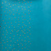 Отрез кожзама с тиснением золотой фольгой Golden Maxi Drops Bright blue, 50х25 см