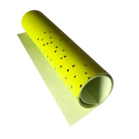 Відріз шкірзаму з тисненням золотою фольгою Golden Maxi Drops Light green, 50х25 см