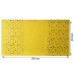Отрез кожзама с тиснением золотой фольгой Golden Stars Yellow, 50х25 см